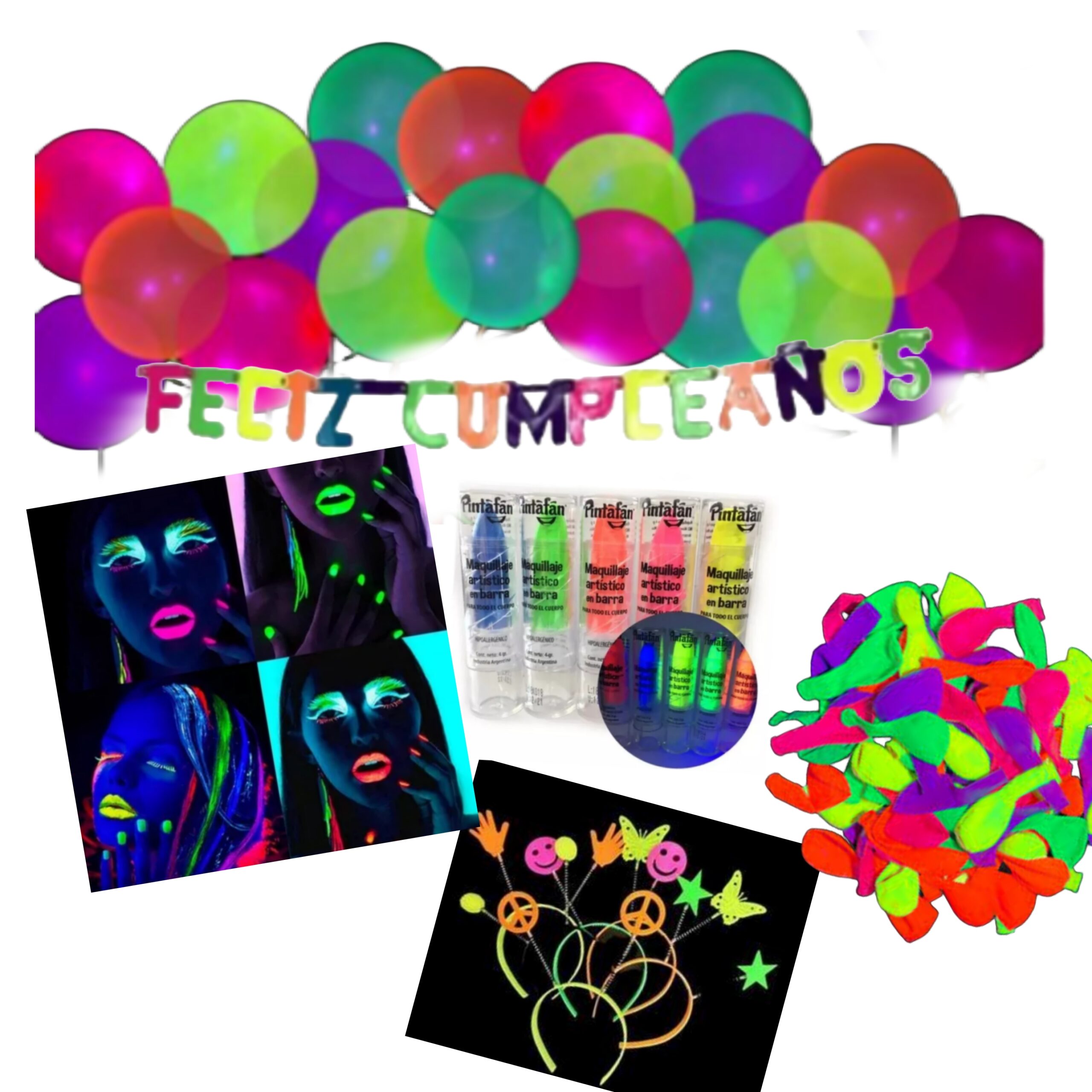  Combos cotillón fiestas fluo luminoso carioca 